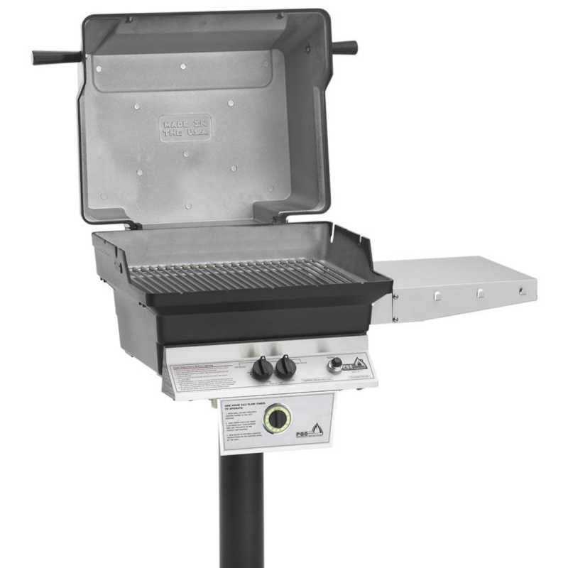 PGS T-Series T30 Commercial Cast Aluminum Gas Grill With Timer On In-Ground Post