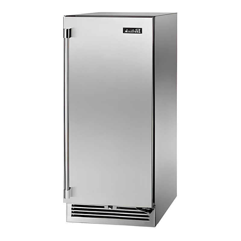 Perlick 15-Inch Signature Series Stainless Steel Marine Grade Outdoor Refrigerator with Lock - Right Hinge