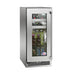 Perlick 15-Inch Signature Series Stainless Steel Glass Door Marine Grade Outdoor Beverage Center with Lock - Left Hinge