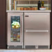 Perlick 15-Inch Signature Series Stainless Steel Glass Door Outdoor Refrigerator with Door Lock | Shown in Kitchen
