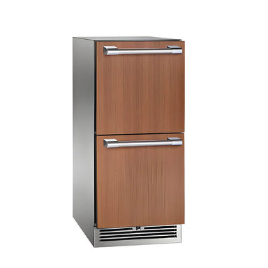 Perlick 15-Inch Signature Series Stainless Steel Panel Ready Drawer Marine & Coastal Outdoor Refrigerator