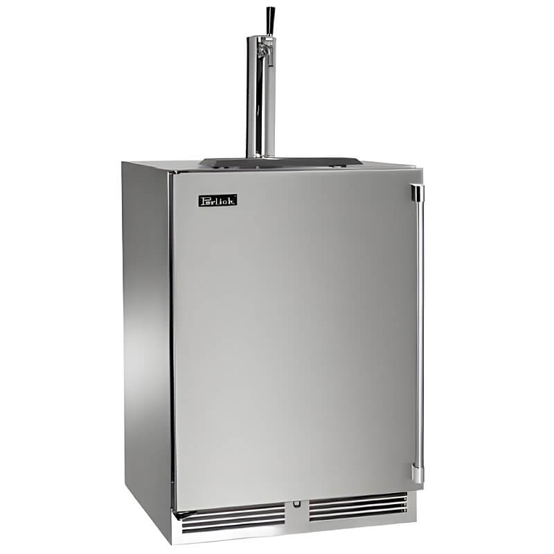 Perlick 24-Inch C-Series Marine & Coastal Stainless Steel Single Tap Outdoor Beverage Dispenser - HC24TO-4-1