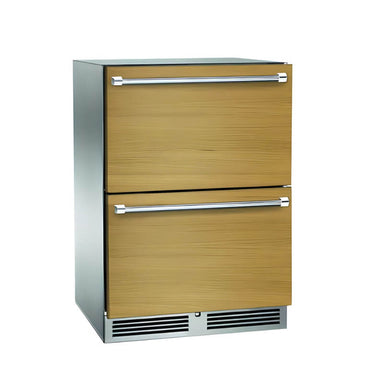 Perlick 24-Inch Signature Series Panel Ready Marine & Coastal Outdoor Dual Zone Refrigerator/Freezer Drawers