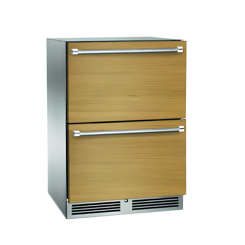 Perlick 24-Inch Signature Series Panel Ready Marine Grade Outdoor Freezer Drawers