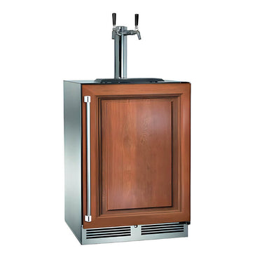 Perlick 24-Inch Signature Panel Ready Double Tap Outdoor Beverage Dispenser | Right Hinge