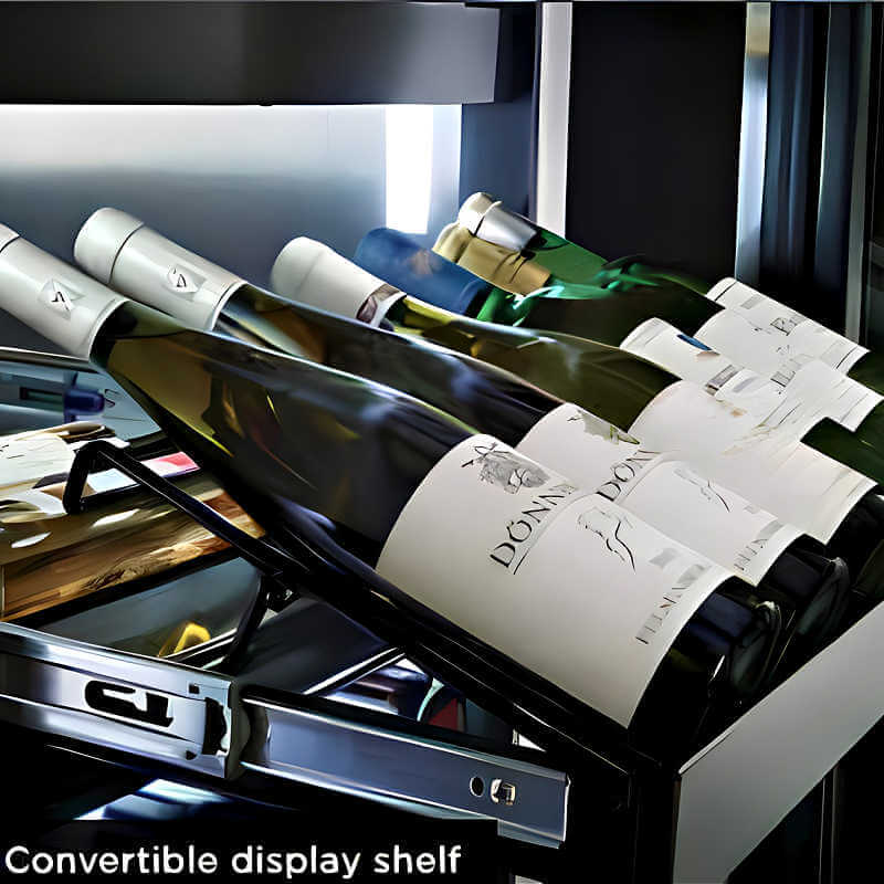 Perlick 24-Inch Signature Series Panel Ready Glass Door Outdoor Dual Zone Refrigerator/Wine Reserve | Convertible Display Wine Rack