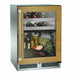 Perlick 24-Inch Signature Series Panel Ready Glass Door Outdoor Dual Zone Refrigerator/Wine Reserve w/ Lock | Right Hinge