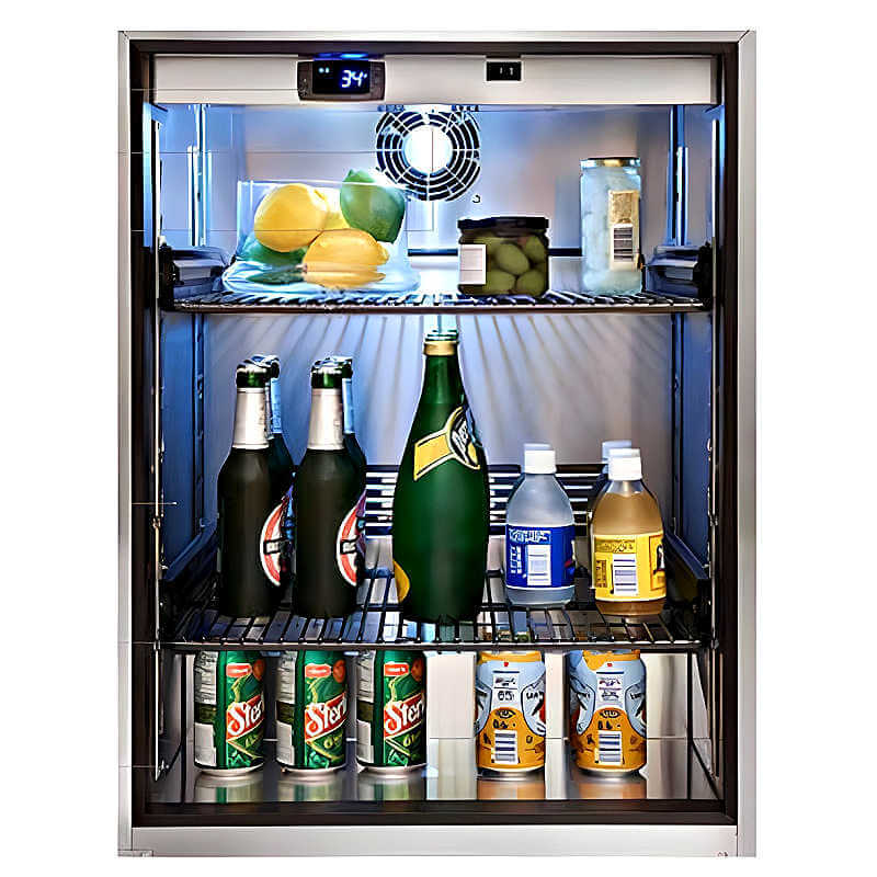 Perlick 24-Inch Signature Series Stainless Steel Outdoor Refrigerator with Lock | Interior