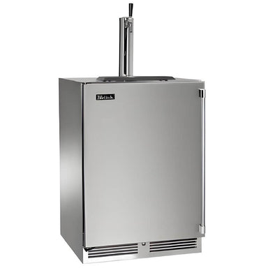 Perlick Marine & Coastal 24-Inch Signature Stainless Steel Single Tap Outdoor Beverage Dispenser | Left Hinge