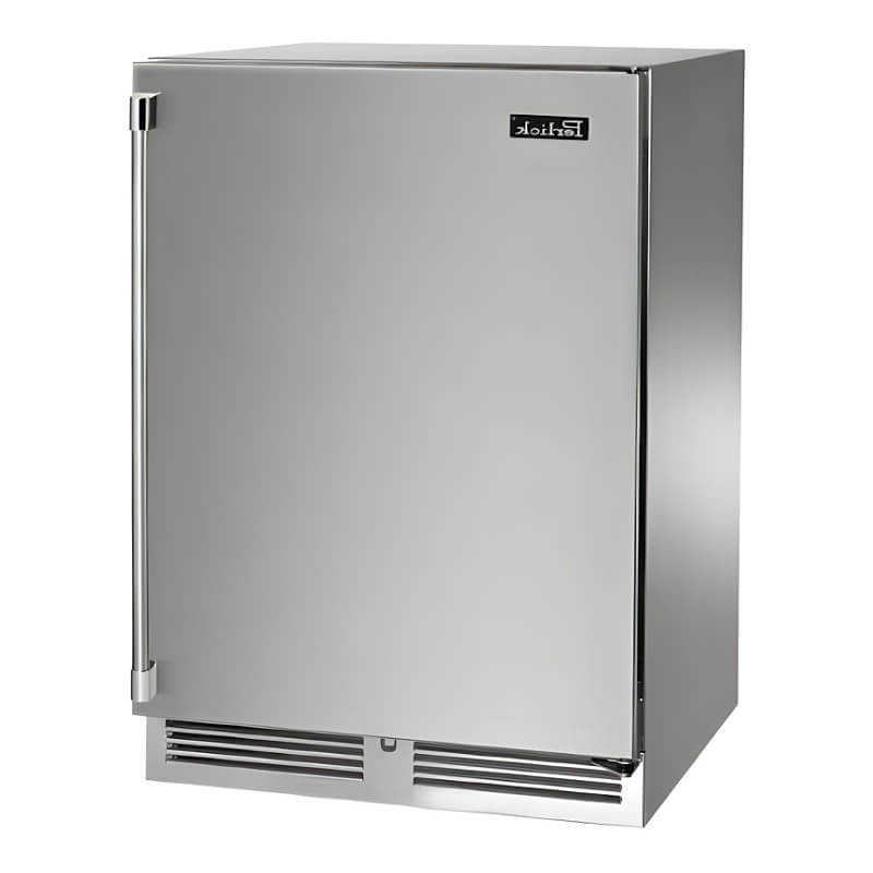 Perlick 24-Inch Signature Marine & Coastal Stainless Steel Outdoor Dual Zone Refrigerator & Wine - HP24CM-4-1L