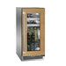 Perlick 15-Inch Signature Marine & Coastal Panel Ready Glass Door Outdoor Beverage Center w/ Lock - HP15BM-4-4LL