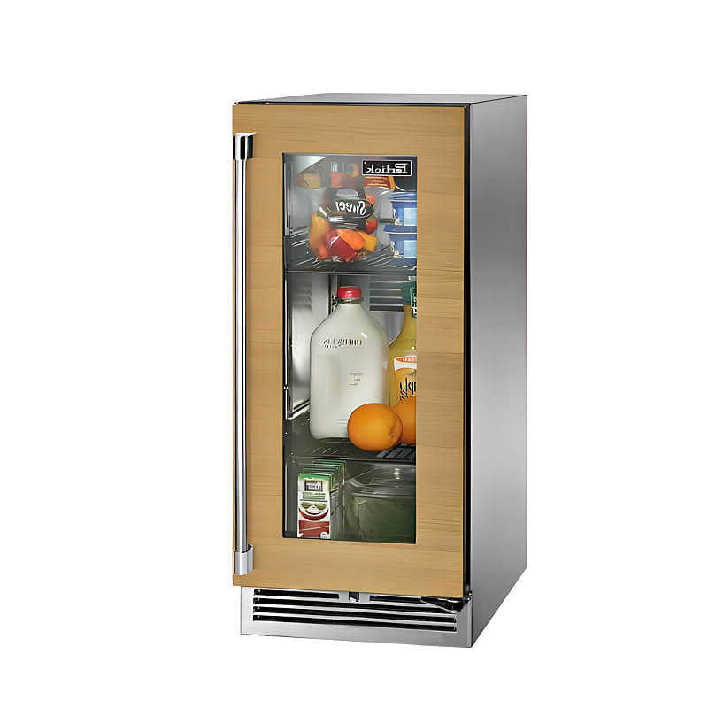 Perlick 15-Inch Signature Marine & Coastal Panel Ready Glass Door Outdoor Refrigerator 
