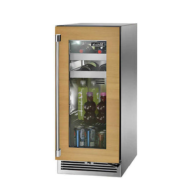 Perlick 15-Inch Signature Marine & Coastal Panel Ready Glass Door Outdoor Beverage Center - HP15BM-4-4L