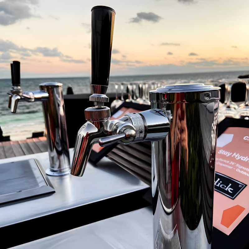 Perlick Single Tap Outdoor Beverage Dispenser w/ Lock | Single Tap System