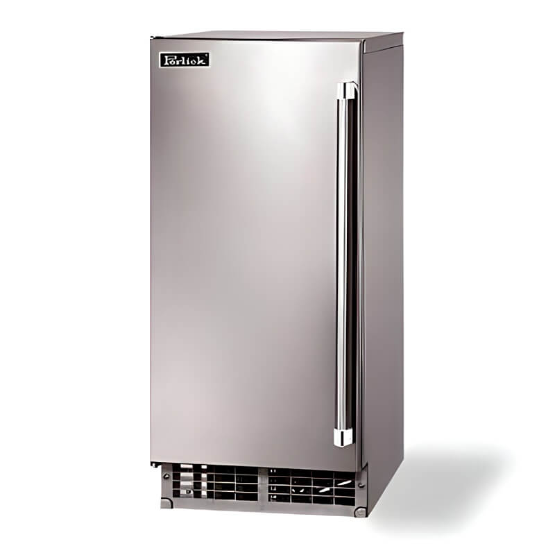 Perlick Signature Stainless Steel 80 Lb. 15-Inch Outdoor ADA-Compliant Cubelet Ice Maker | Left Hinge