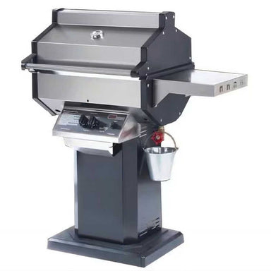 Phoenix Stainless Steel Gas Grill Head On Black Aluminum Patio Base