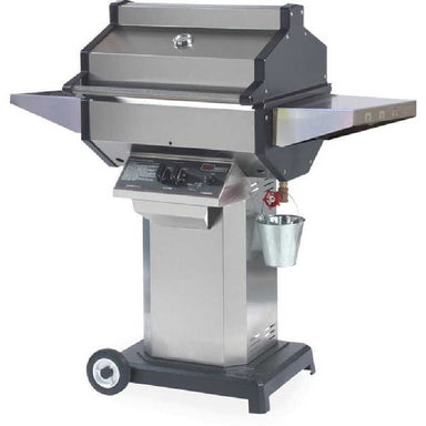 Phoenix Stainless Steel Gas Grill Head On Stainless Steel Pedestal Cart With Aluminum Base