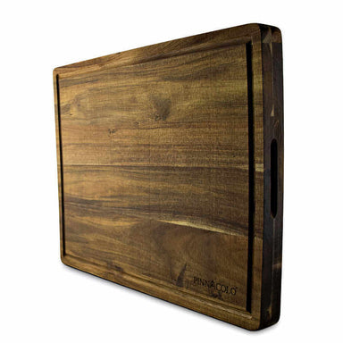Pinnacolo 18-Inch x 24-Inch Acacia Wood Cutting Board | Angled View