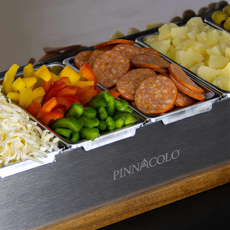 Pizza Toppings Station, Afneembaar Herbruikbare Pizza Ingrediënten Kruiderij Dispenser Kruidendoos voor Thuis of Restaurant Pizza Topping Container(4 compartimenten Pizza Toppings Station, Afneembaar Herbruikbare Pizza Ingrediënten Kruiderij Dispenser Kruidendoos voor Thuis of Restaurant Pizza Topping Container(4 compartimenten