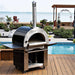 Pinnacolo Ibrido Hybrid Freestanding Outdoor Pizza Oven | On Pool Patio