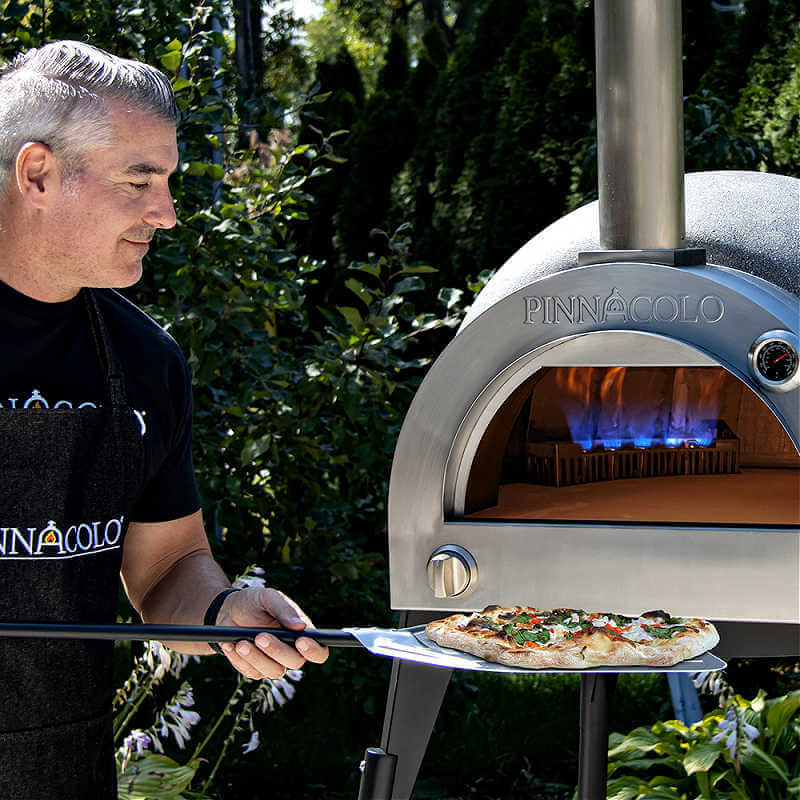 Pinnacolo L'Argilla Thermal Clay Gas Freestanding Outdoor Pizza Oven | Included Pizza Peel