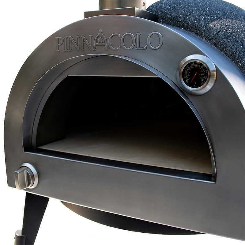 Pinnacolo L'Argilla Thermal Clay Gas Freestanding Outdoor Pizza Oven | Stainless Steel Opening