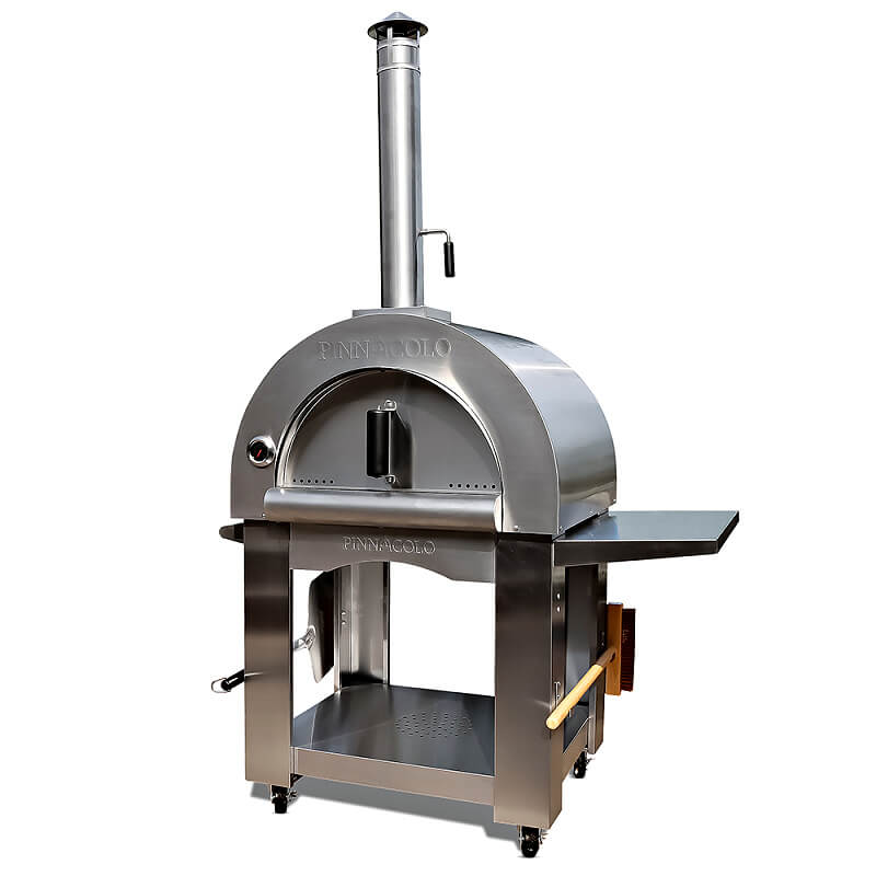 Pinnacolo Premio 32-Inch Wood-Fired Outdoor Freestanding Pizza Oven | Stainless Steel Door 