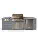 Pro-Fit 8 Foot Outdoor Kitchen | Base Finish: Driftwood Grey Bianco | Countertop: Grigio Cemento Satin