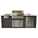 Pro-Fit 8-ft Outdoor Kitchen | Base Finish:  Onyx | Countertop: Bianco Giulia A Satin