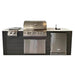 Pro-Fit 8-ft Outdoor Kitchen | Base Finish:  Onyx | Countertop: Grigio Cemento Satin