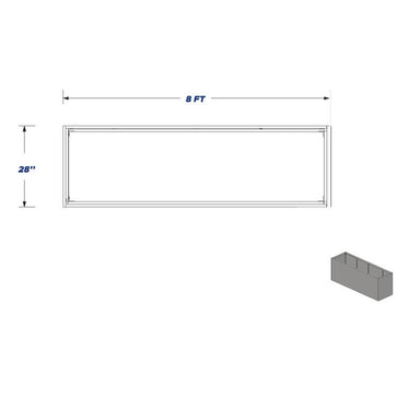 Pro-Fit DIY Unfinished Grill Island | Top View Dimensions