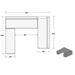 Pro-Fit DIY PRO U-Shaped 6' x 8' x 8' Unfinished Island w/ Two 8' Bars | Dimensions