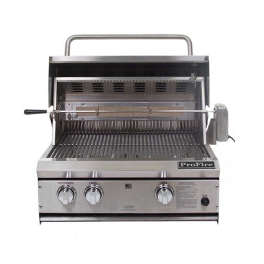 ProFire Professional 27-Inch Built-In Grill | Rotisserie Kit & Backburner