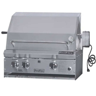 ProFire Professional Series 27-Inch Built-In Hybrid Gas Grill with Sear Zone Infrared Burner, Rotisserie Kit & Rear Infrared Burner
