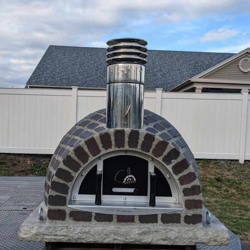 ProForno Blacksmith Dual Fuel Brick Pizza Oven | Stainless Steel Chimney