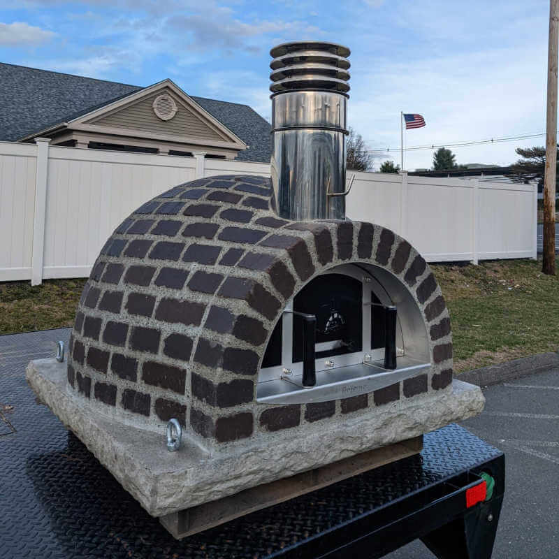 ProForno Blacksmith Wood Fired Brick Pizza Oven | Stainless Steel Door Frame