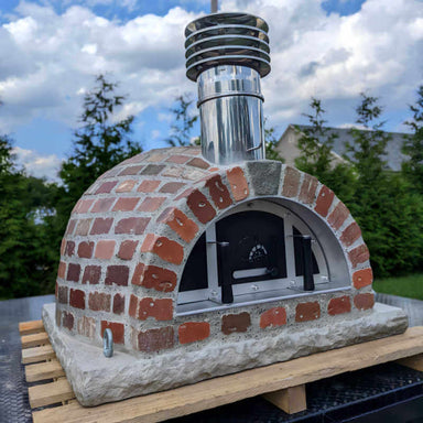 ProForno New Haven Rustico Wood Fired Brick Pizza Oven | Stainless Steel Chimney