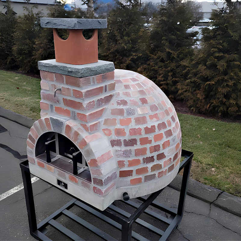 ProForno New Haven Rustico Wood Fired/Hybrid Brick Pizza Oven | Masonry Chimney
