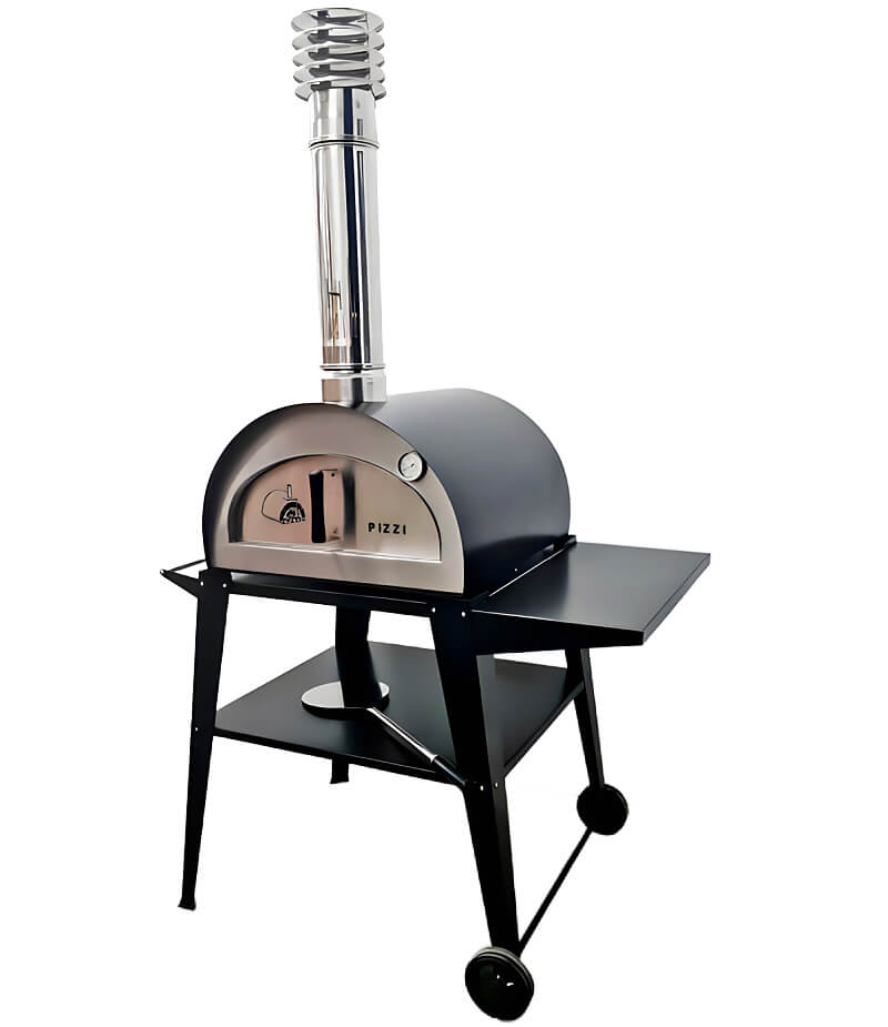 ProForno Pizzi Portable Wood-Fired Pizza Oven | With Cart & Shelf