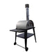 ProForno Pizzi Portable Wood-Fired Pizza Oven | Stainless Steel on Cart Side View