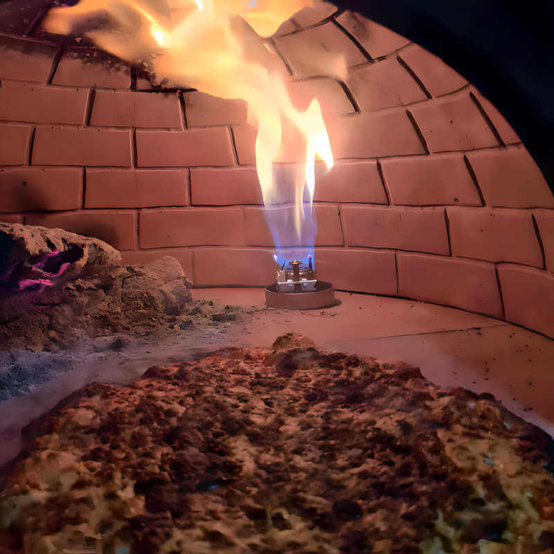 ProForno Vision Pro Dual Fuel Brick Pizza Oven | Shown With Gas Burner