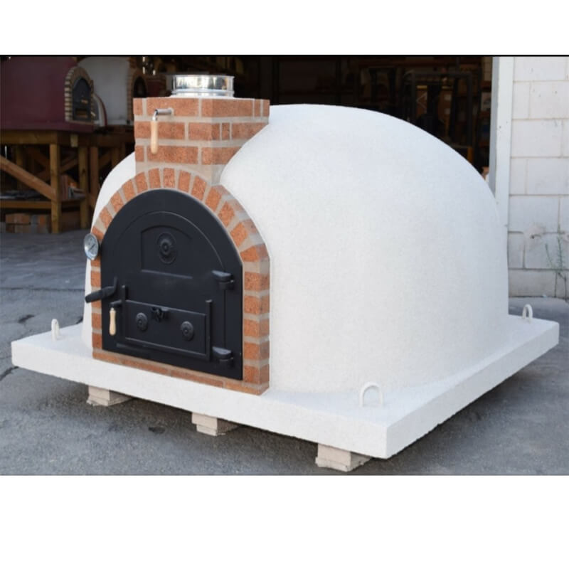 ProForno Dymus Wood Fired/Hybrid Brick Pizza Oven | Side View in White
