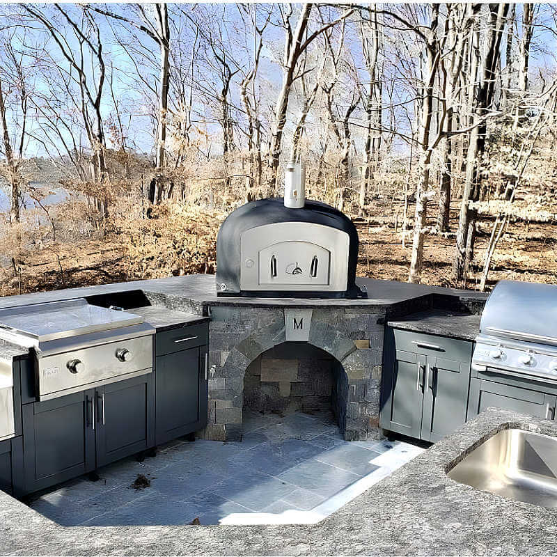 ProForno Vision Pro Wood Fired/Hybrid Brick Pizza Oven | In Outdoor Kitchen