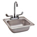RCS 15 X 15 Outdoor Stainless Steel Drop In Sink | Chrome Plated Faucet