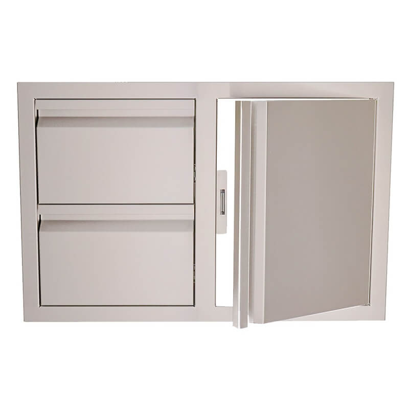 RCS 33-Inch Double Drawers With Single Door | Right Hinge