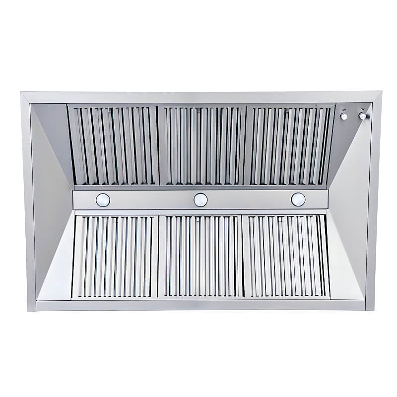 RCS 48 Inch 1200 CFM Stainless Steel Vent Hood | 12 Vent Filters
