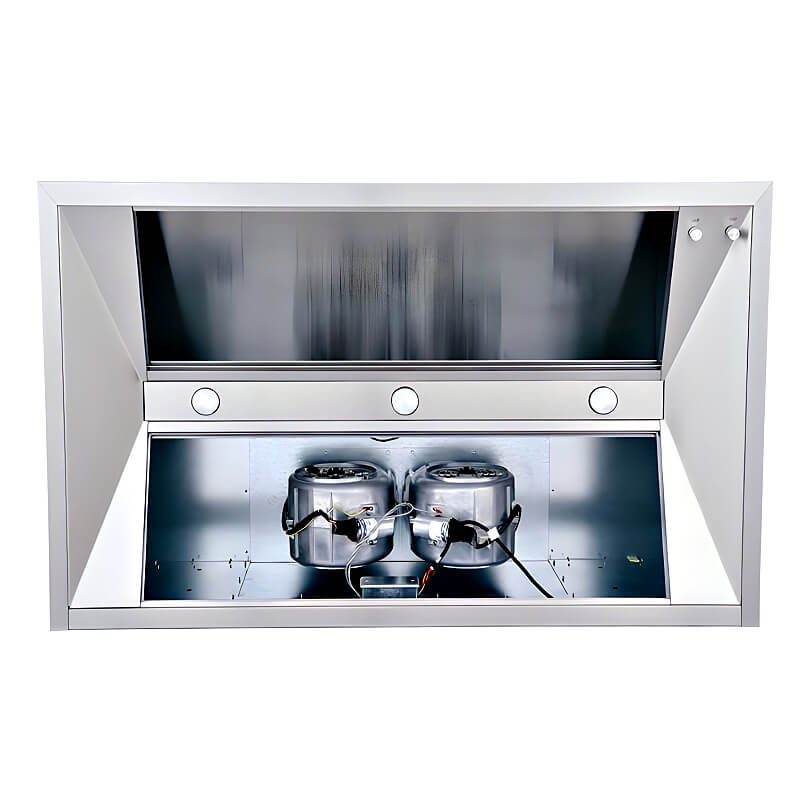 RCS 48 Inch 1200 CFM Stainless Steel Vent Hood with dual blowers