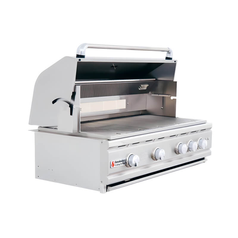 RCS Cutlass Pro 38 Inch 4 Burner Built-In Gas Grill | 90 Degree Grill Hood