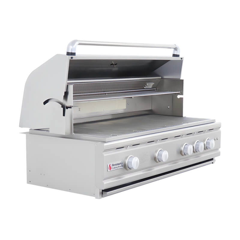 RCS Cutlass Pro 42 Inch Built-In Gas Grill with Flame Tamers | Grease Drip Tray