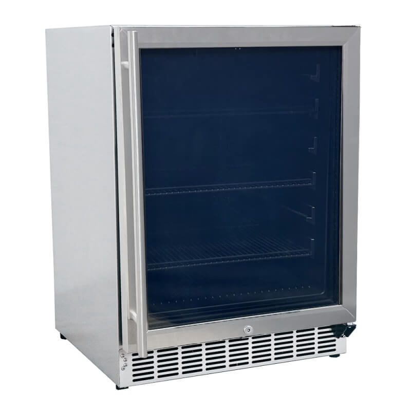 RCS 5.01 Cu. Ft. Stainless Outdoor Refrigerator with Glass Door